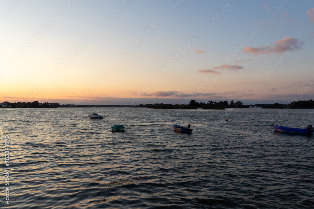 sunset over the river