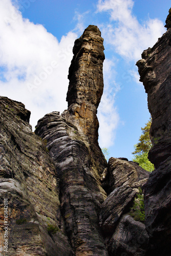 Hercules pillar, Rosenthal-Bielatal, Saxon Switzerland, Saxony, Germany, Europe. photo