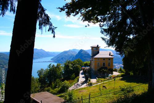 beautiful views of Lake Lugano, Switzerland..