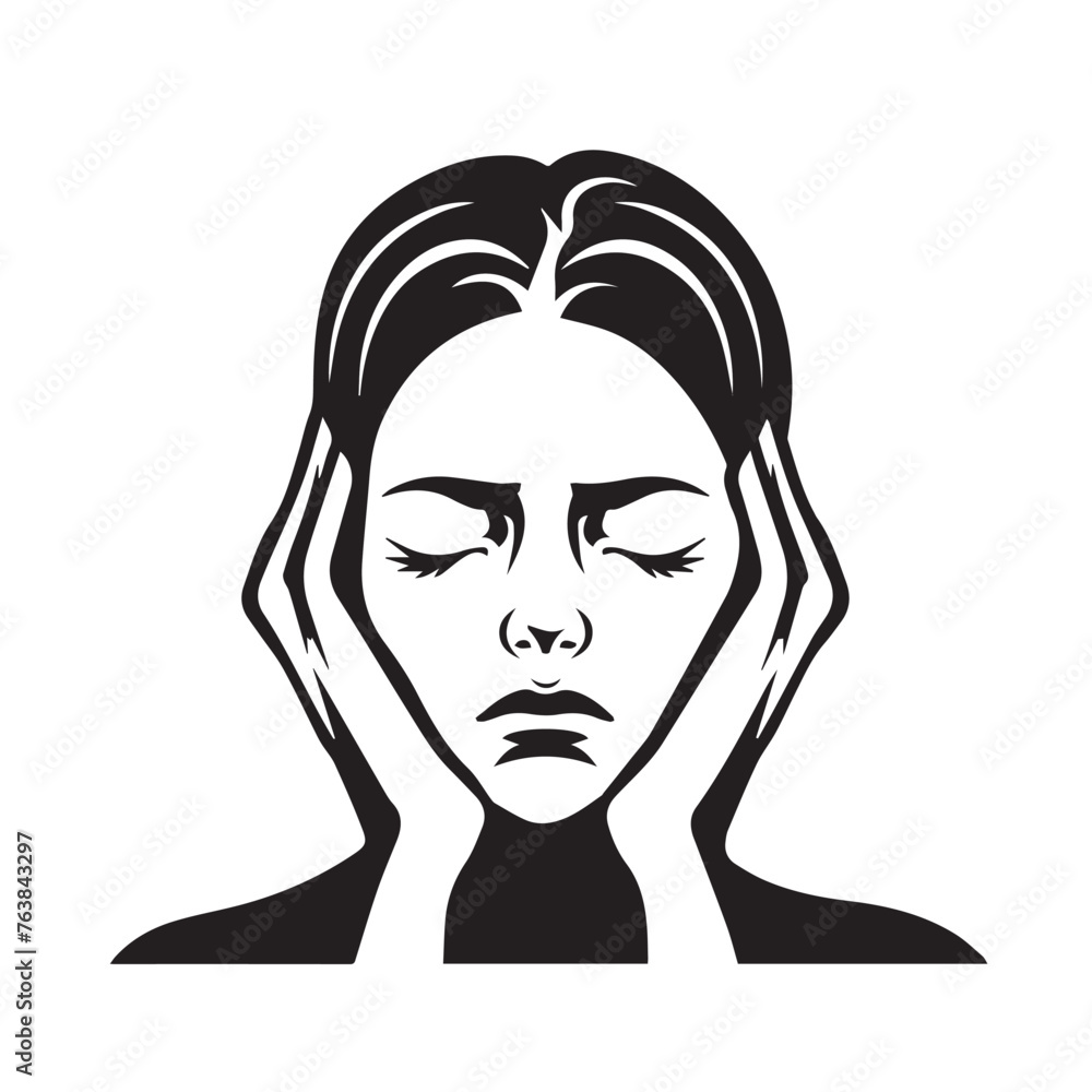 Headache in cartoon, doodle style . Image for t-shirt, web, mobile apps and ui. Isolated 2d vector illustration in logo, icon, sketch style, Eps 10, black and white. AI Generative Headache in cartoon, doodle style . Image for t-shirt, web, mobile apps and ui. Isolated 2d vector illustration in logo, icon, sketch style, Eps 10, black and white. AI Generative