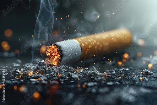 The toxic trash of cigarette butts professional photography
