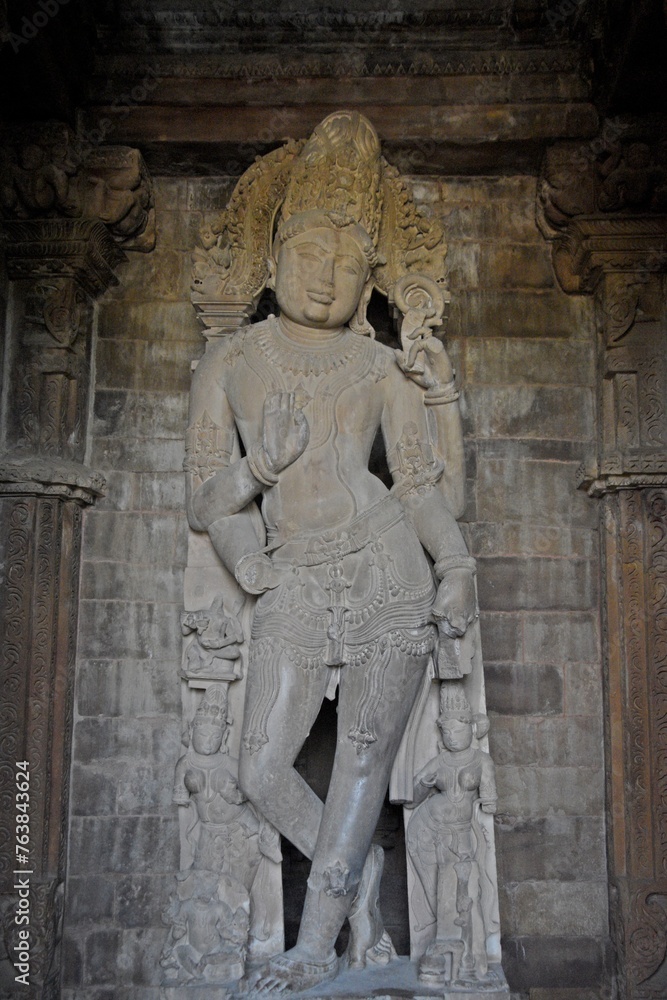 Lord Vishnu Idol, Chaturbhuj Temple, Khajuraho, Madhya Pradesh, India