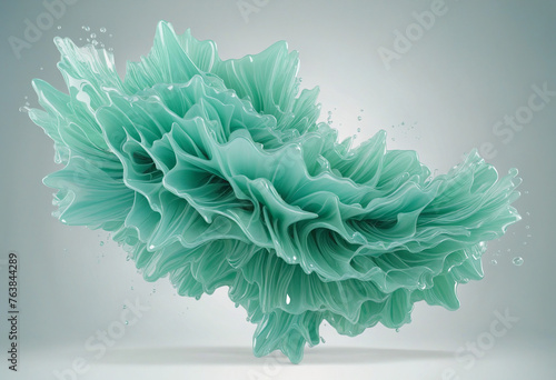 dance of mint green and seafoam blue crafting a abstract shape colorful background