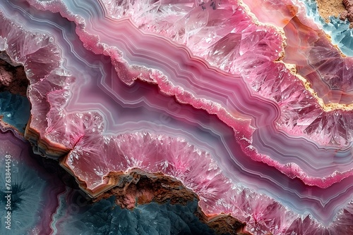 Polished pink agate surface background