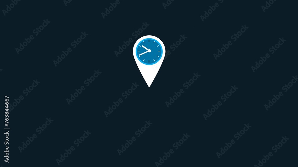 Fototapeta premium Abstract location tracking point and radio waves signal icon illustration.
