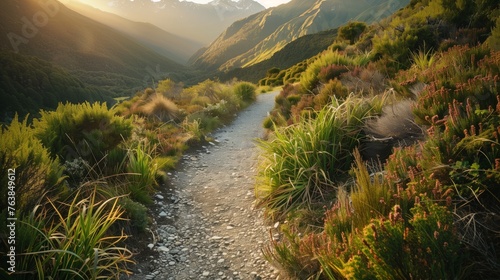 pathway through paradise fiordland photo