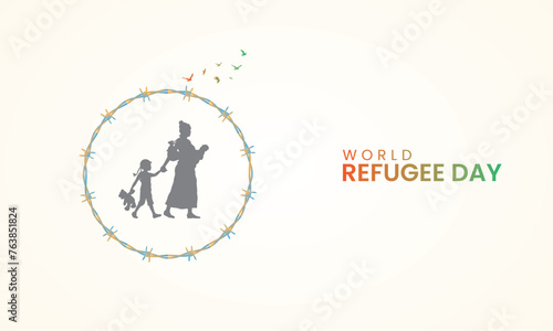 World Refugee Day, Refugee day creative design for social media banner, poster vector illustration. © Creative Trendz