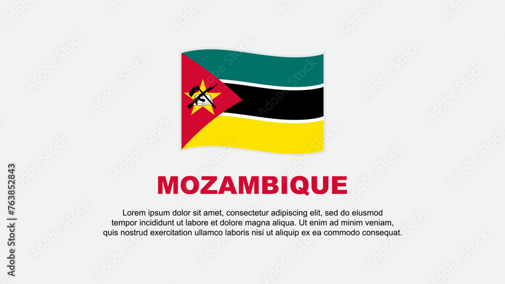 Mozambique Flag Abstract Background Design Template. Mozambique Independence Day Banner Social Media Vector Illustration. Mozambique Background Mozambique Flag Abstract Background Design Template. Mozambique Independence Day Banner Social Media Vector Illustration. Mozambique Background