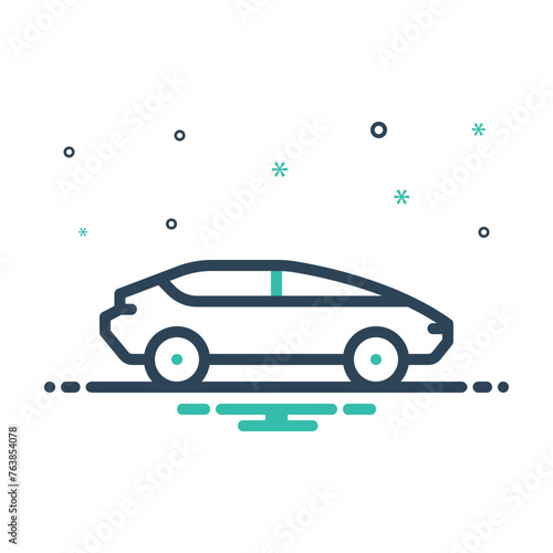 Mix icon for car