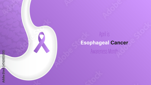Esophageal Cancer Awareness Month, vector illustration