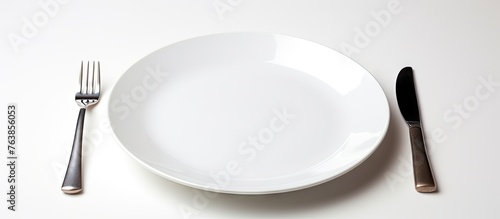 A plate with cutlery