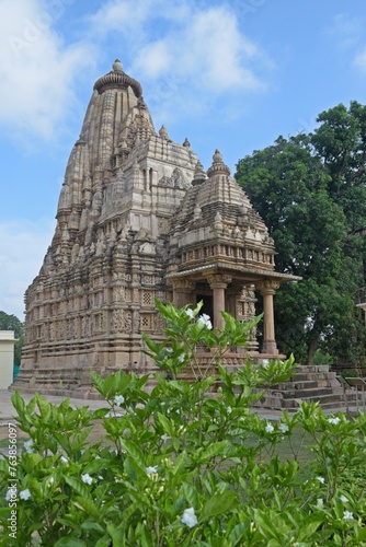Intricate Architecture of Ancient Temple Parshvanatha temple, Khajuraho, Madhya Pradesh, India