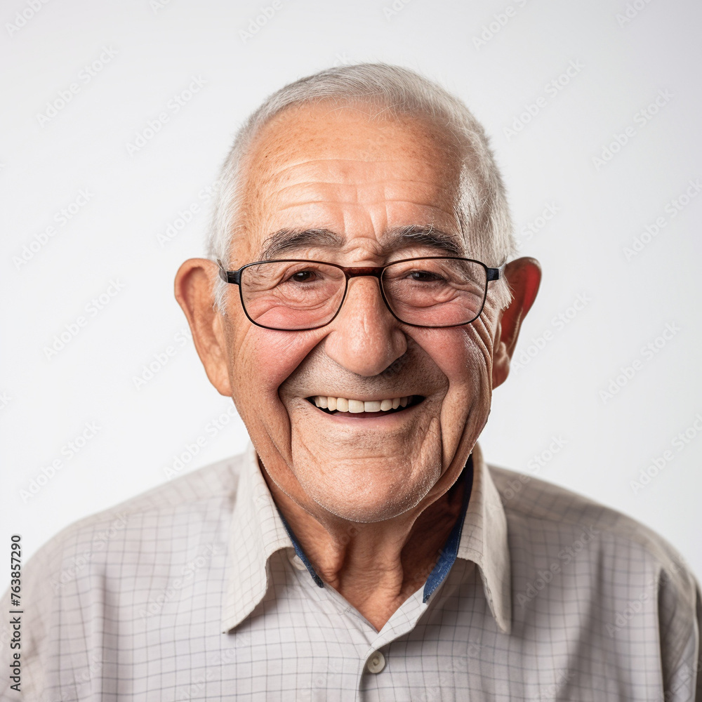 Elderly man with a positive smile, in good physical shape, AI Generation Elderly man with a positive smile, in good physical shape, AI Generation