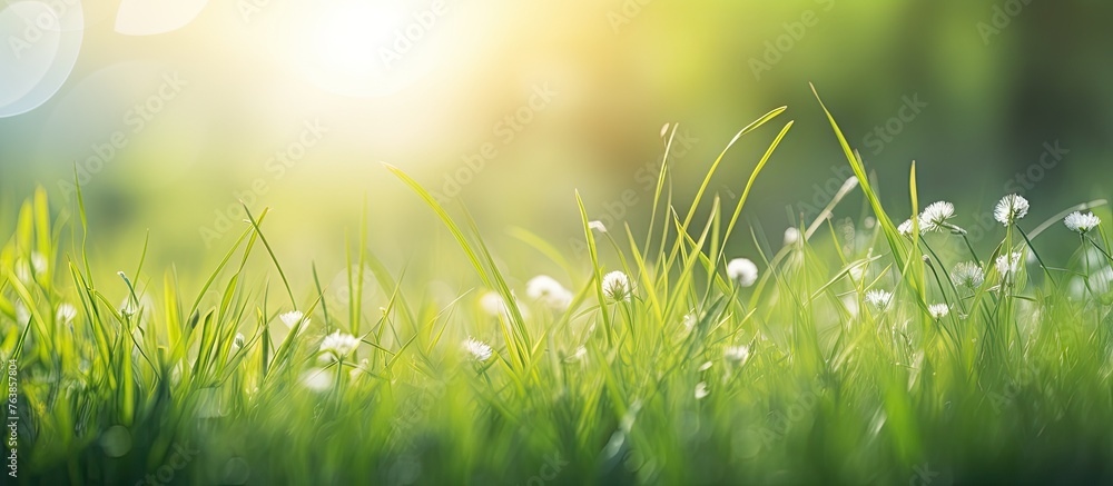 Morning sunlight on a grassy field Morning sunlight on a grassy field