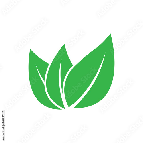 Green leaf logo vector template element symbol design