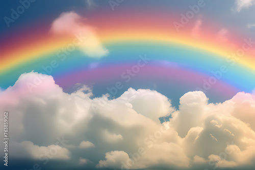 rainbow in the sky  generative ai