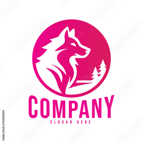 wild head wolf fierce face logo design inspiration