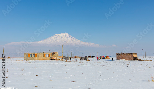 Turkey in the foreground and Ararat 