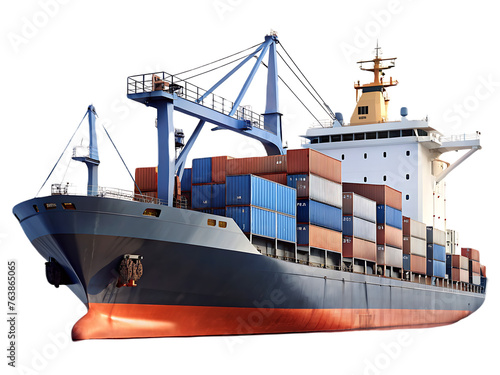 Wallpaper Mural shipping industry delivering cargo on large container ship Torontodigital.ca