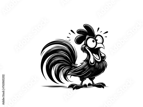 Feathered Charm: Chicken Farm Animal Vector Illustration