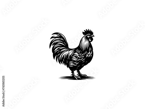 Feathered Charm: Chicken Farm Animal Vector Illustration
