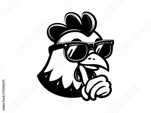 Feathered Charm: Chicken Farm Animal Vector Illustration