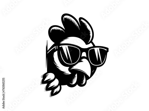 Feathered Charm: Chicken Farm Animal Vector Illustration