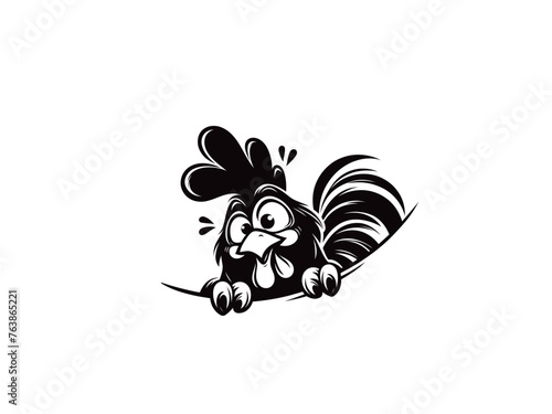 Feathered Charm: Chicken Farm Animal Vector Illustration