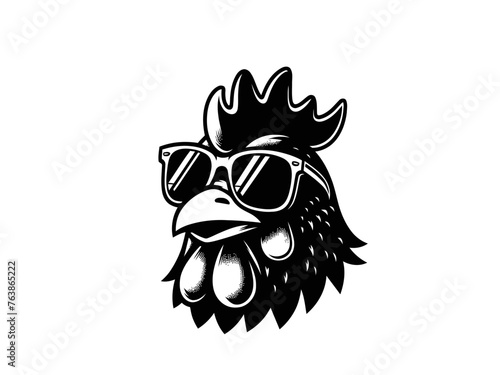 Feathered Charm: Chicken Farm Animal Vector Illustration