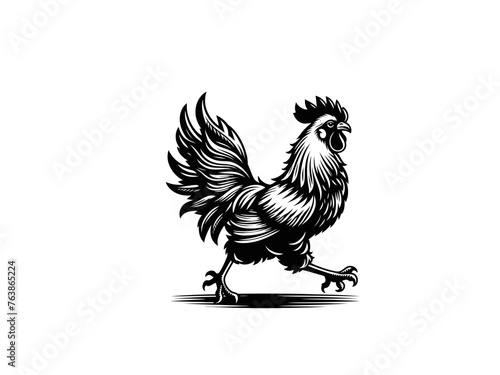 Feathered Charm: Chicken Farm Animal Vector Illustration