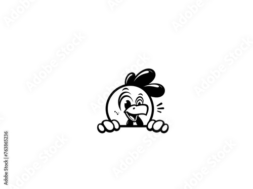 Feathered Charm: Chicken Farm Animal Vector Illustration