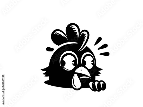 Feathered Charm: Chicken Farm Animal Vector Illustration