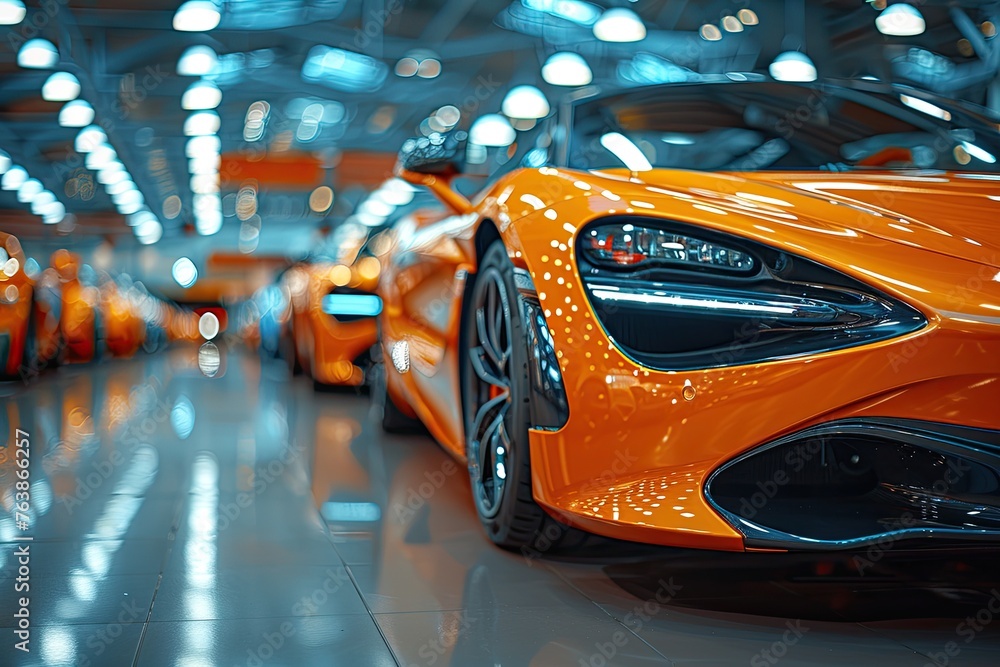 Beautiful modern cars on display at local dealership salon. Automobiles for sale, copy space. Viewing a range of new cars in a car showroom Beautiful modern cars on display at local dealership salon. Automobiles for sale, copy space. Viewing a range of new cars in a car showroom