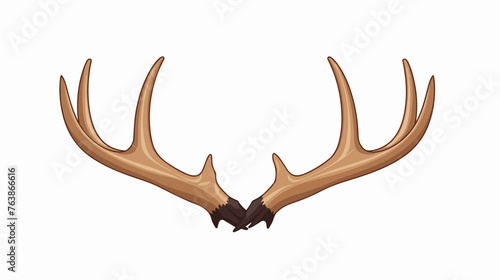 Elk horn vector icon.Color vector icon isolated on white