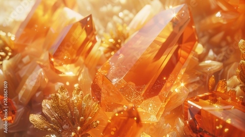 Beautiful orange and yellow crystals