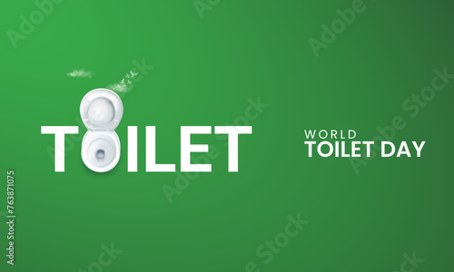 Toilet day creative, Toilet design for social media banner poster, india toilet day, 3D Illustration