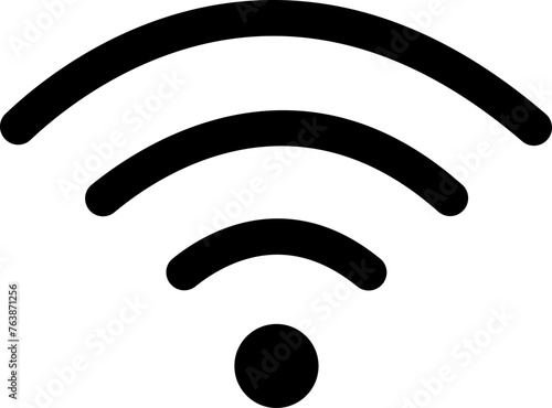 Wireless Network icon Fill style. Depicting symbol related to wireless Wi-Fi connectivity, including Wi-Fi sign and internet connection, that enable remote internet access on transparent background.
