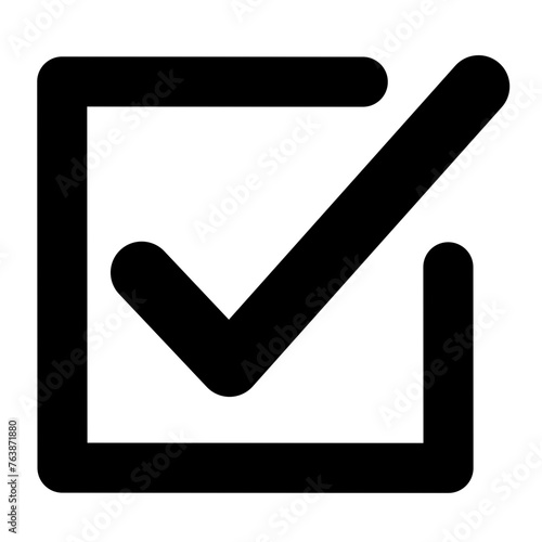 Check mark in the square box icon