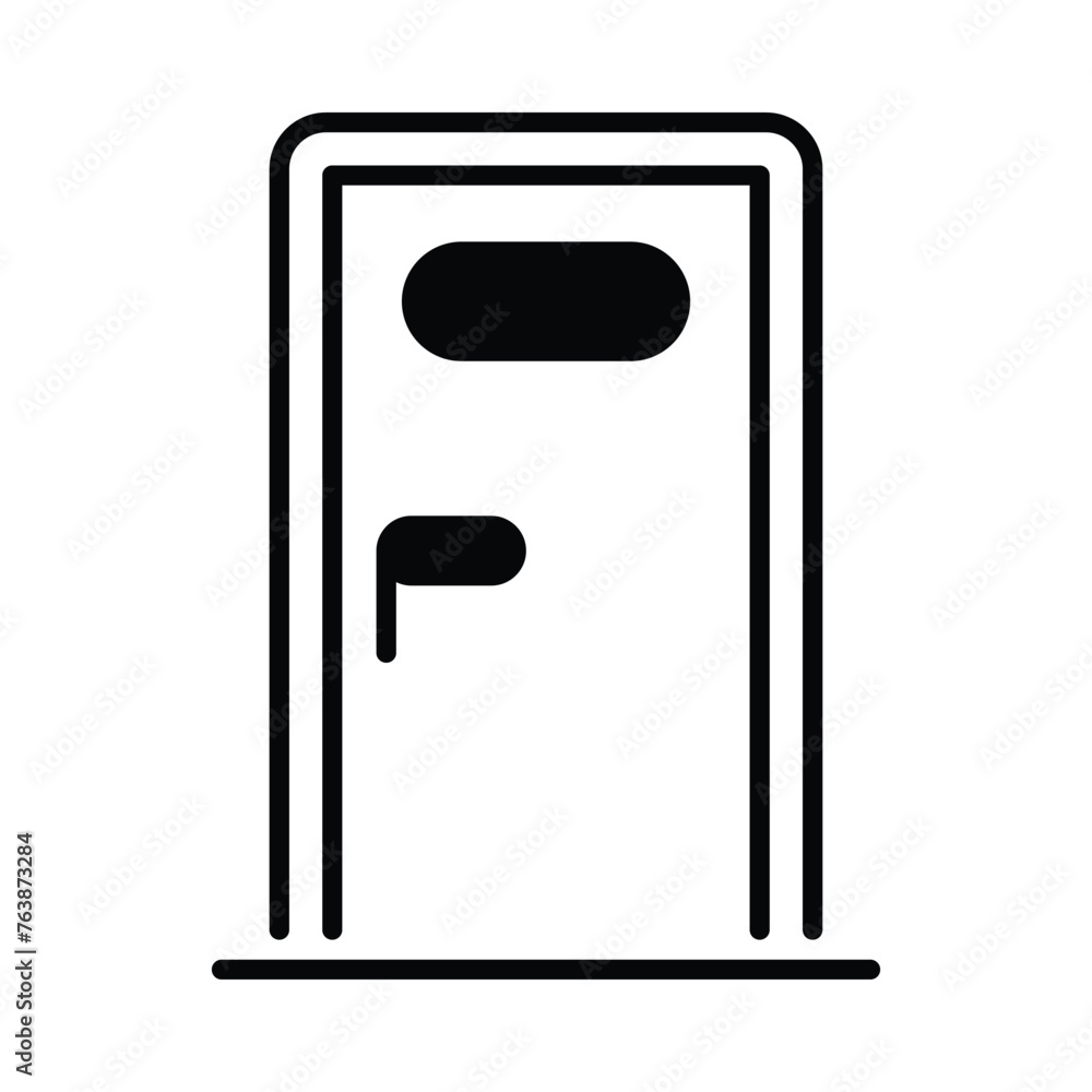 Door icon editable stock vector illustration. Door icon editable stock vector illustration.