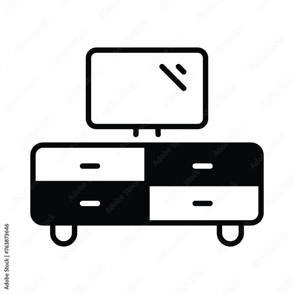 TV icon editable stock vector illustration.