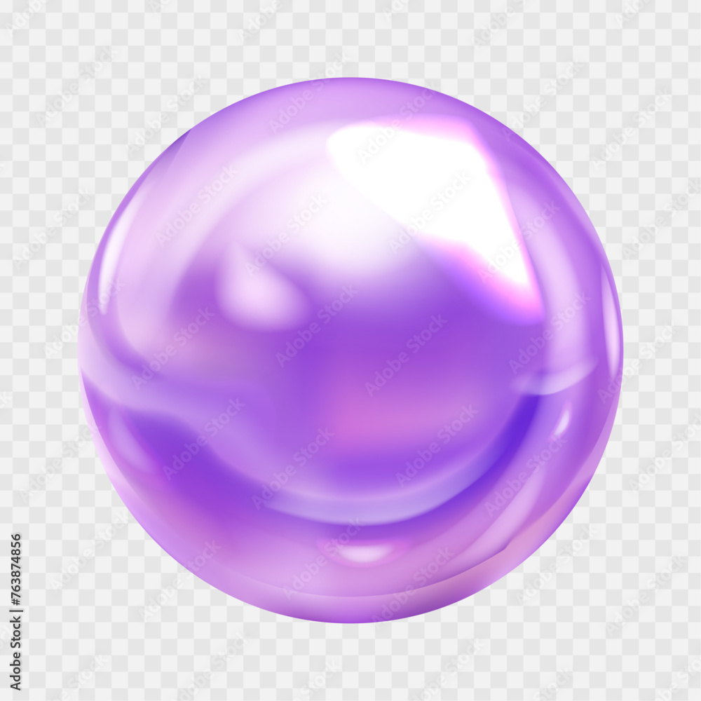 Vector realistic pearl, purple sphere isolated on transparent background Vector realistic pearl, purple sphere isolated on transparent background