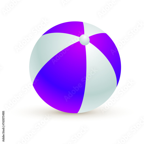 Vector beach ball on white background