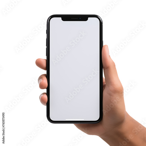 Wallpaper Mural front view of hands using smartphone Torontodigital.ca