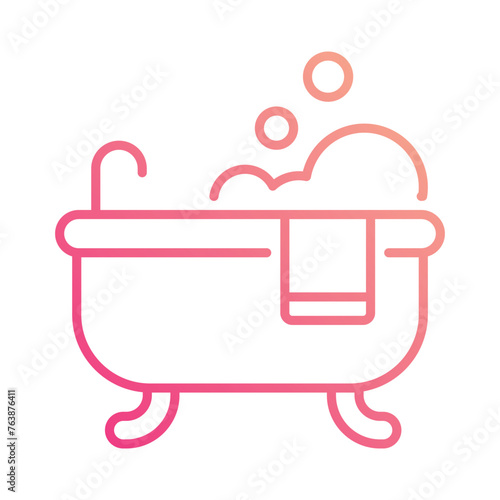 Bathtub  icon editable stock vector illustration.