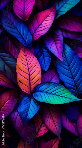 Abstract colorful background of leaves.