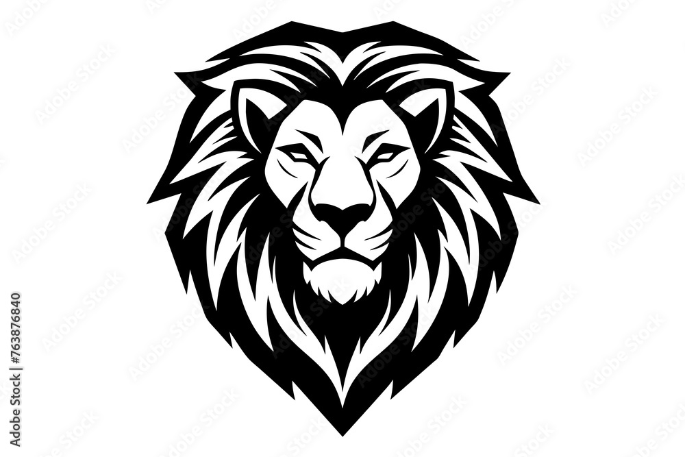 Obraz premium lion logo silhouette vector and illustration