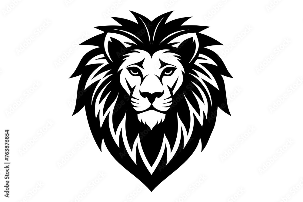 lion logo  silhouette  vector and illustration