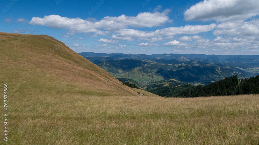 The Landscape of the Carpathian Mountains in Romania