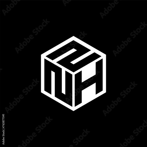 NHZ letter logo design in illustration. Vector logo, calligraphy designs for logo, Poster, Invitation, etc. photo