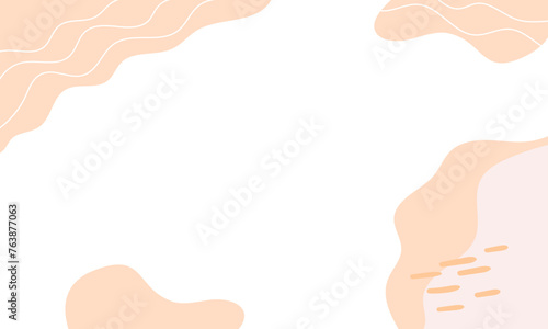 Vector minimalist neutralcolored fluid shape abstract background vector illustration